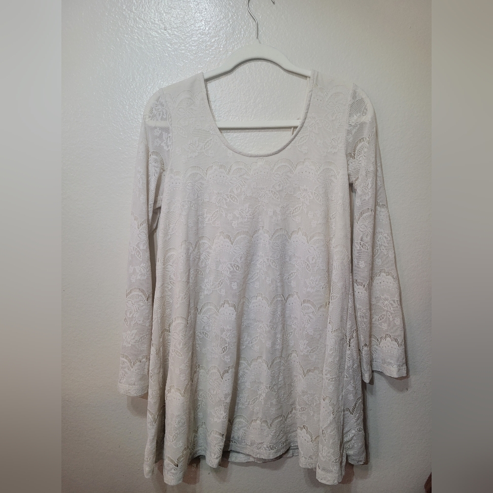 Altar'd State Cream Lace Dress Size M